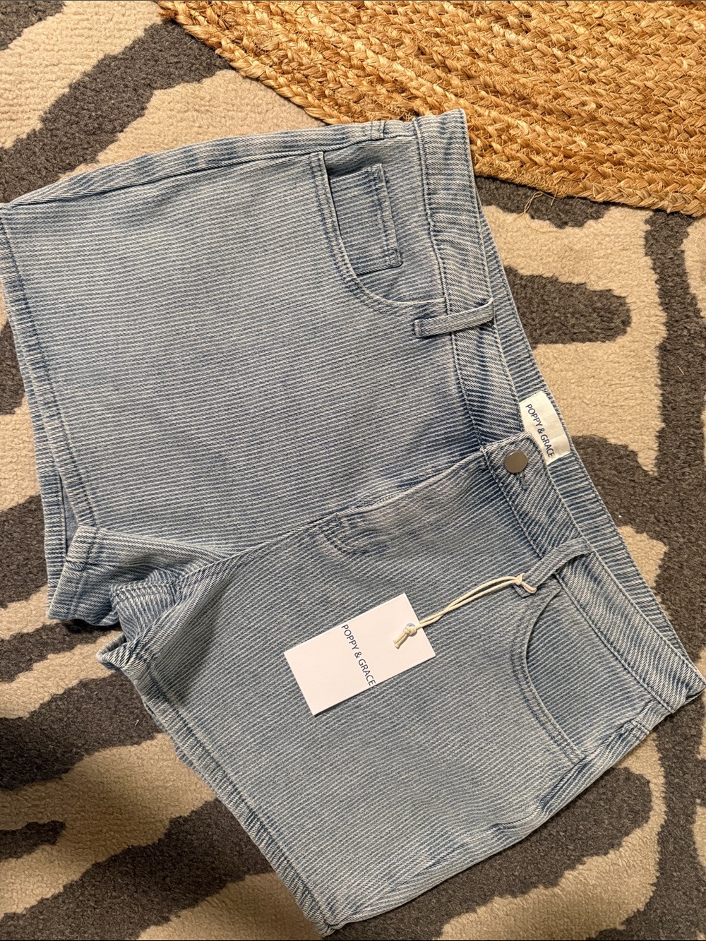 Light Blue Corduroy Women's Shorts